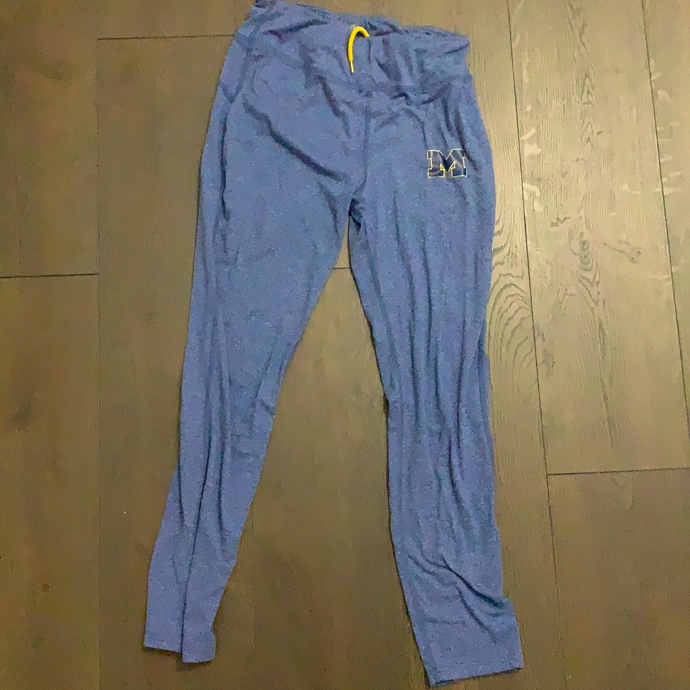 Univeristy of Michigan light blue leggings